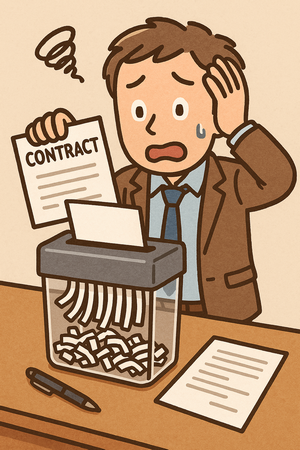産業廃棄物処理委託契約書の保存期間は契約締結日から5年間である?