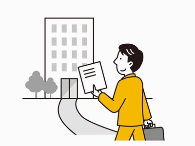 役所に申請に行く人のイラスト