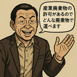 産業廃棄物収集運搬業の許可があれば、個人宅から出た不用品の回収・運搬が可能である？