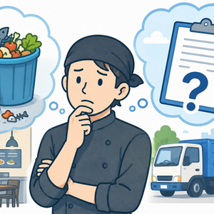 飲食店から出た調理くずや食べ残しを他人に委託して処理する場合、廃棄物処理法により、書面による委託契約書の作成が義務づけられている？